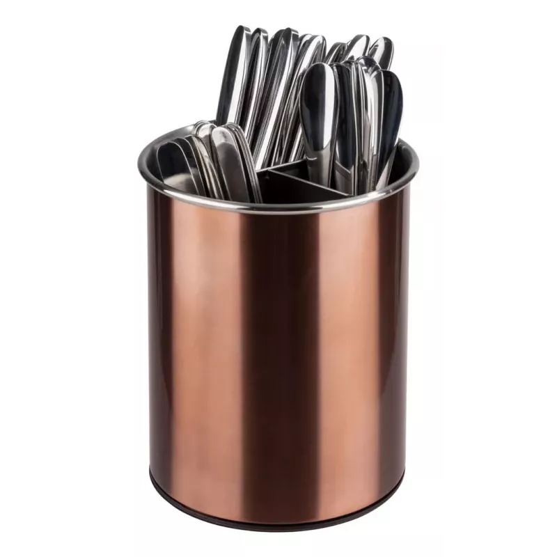APS Portacubiertos giratorio, acero inoxidable color cobre, interior mate, inserciones extraíbles, 1 ud. (11747)