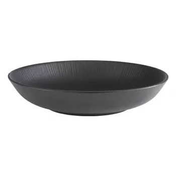 APS Plato hondo 225 mm negro melamina apilable apto para lavavajillas resistente al calor 85060