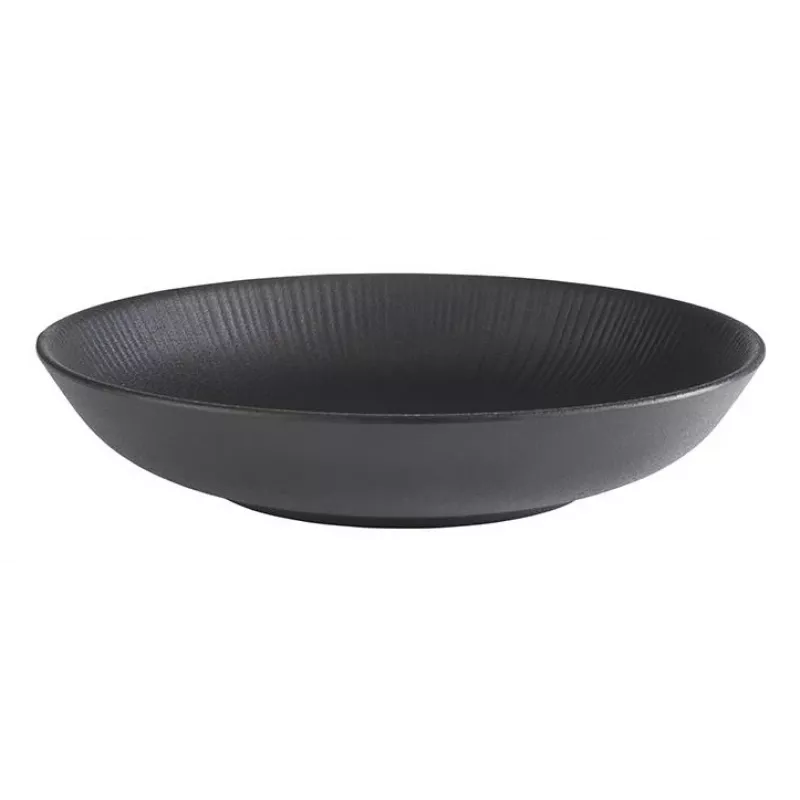 APS Plato hondo 225 mm negro melamina apilable apto para lavavajillas resistente al calor 85060