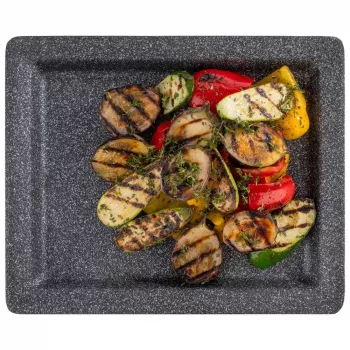 APS Bandeja de horno antiadherente de aluminio FROSTFIRE GN 1/2, plata-negro, 325 x 265 mm 30501