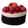 APS Bolsa para pan, diámetro 200 mm, beige claro/negro, algodón, lavable a máquina hasta 30°C, reversible, 1 ud. 30351
