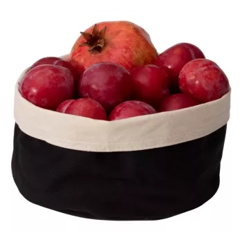 APS Bolsa para pan, diámetro 200 mm, beige claro/negro, algodón, lavable a máquina hasta 30°C, reversible, 1 ud. 30351