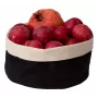 APS Bolsa para pan, diámetro 200 mm, beige claro/negro, algodón, lavable a máquina hasta 30°C, reversible, 1 ud. 30351