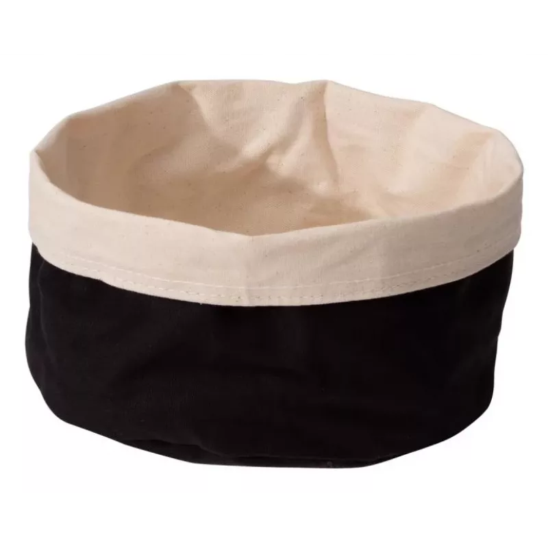 APS Bolsa para pan, diámetro 200 mm, beige claro/negro, algodón, lavable a máquina hasta 30°C, reversible, 1 ud. 30351