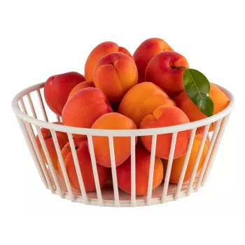 APS URBAN Cesta redonda para pan y fruta, metal blanco, 170 mm 30430