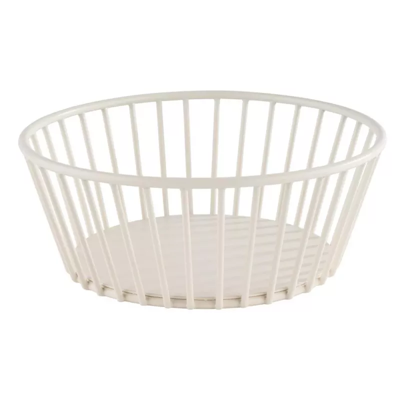 APS URBAN Cesta redonda para pan y fruta, metal blanco, 170 mm 30430