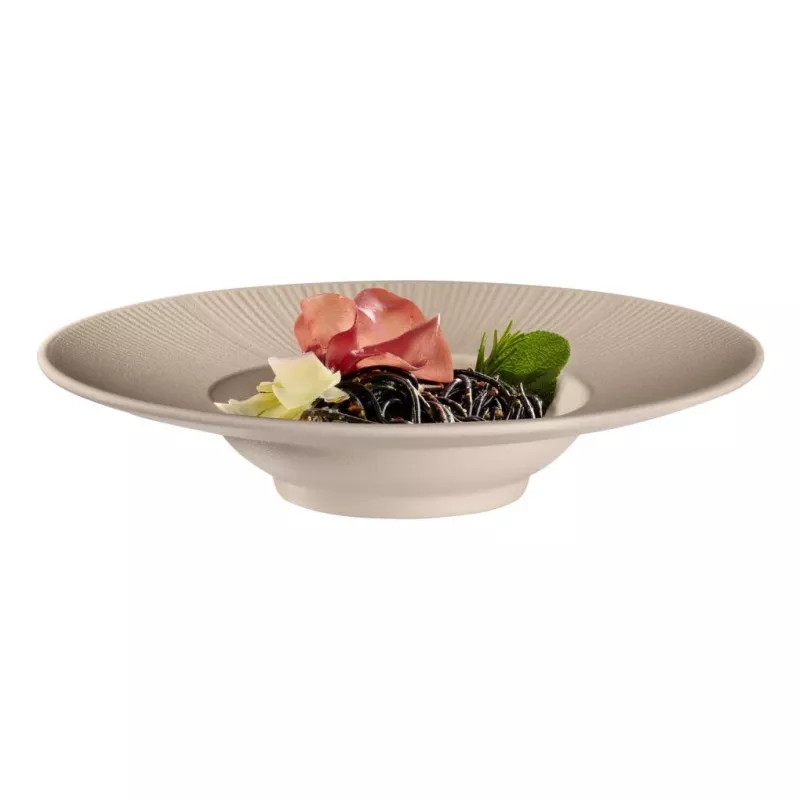 APS NERO Plato para pasta, 290 mm, melamina arena, apilable, apto para lavavajillas, resistente al calor (1 ud.) 85406