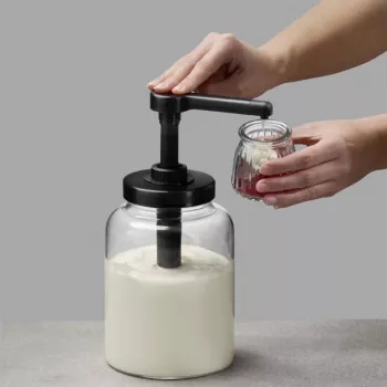 APS DISPENSA dosificador de vidrio 1,7L, transparente/negro 93290