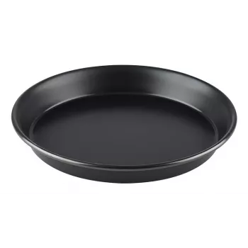 APS Bandeja de horno para pizza, redonda, 180 mm, negro acero azul, sin recubrimiento, 1 ud. 73502