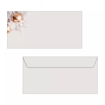 SIGEL DU429 Sobres navideños en oro rosa DIN largo, pack de 50