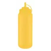 APS Botella dosificadora 1025 ml amarilla polietileno con tapón de rosca y tapa 93260