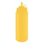 APS Botella dosificadora 1025 ml amarilla polietileno con tapón de rosca y tapa 93260