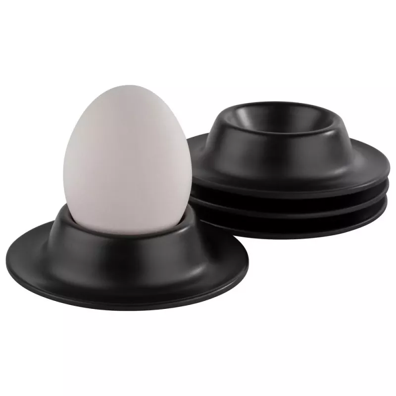APS Huevera, melamina, negra, set de 4, 85 mm de diámetro, 20 mm de altura, apta para lavavajillas (83849)