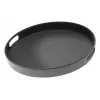 APS Bistro Bandeja redonda, negra, 35,5 cm, melamina, apilable, apta para lavavajillas (84045)