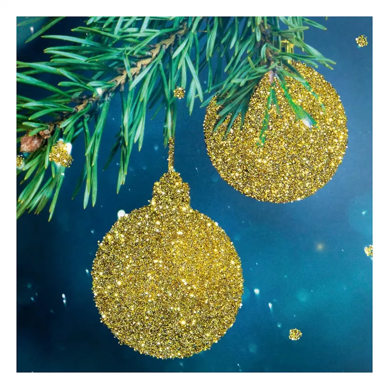Sigel DS065 Tarjetas de Navidad Golden Glitter con sobres, DIN A6, 10 uds.