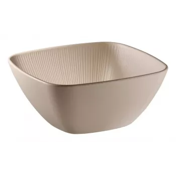 APS NERO Bandeja cuadrada 250 x 250 mm arena melamina apilable apta para lavavajillas resistente al calor 85417