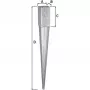 Alberts anclaje de suelo para postes de madera 71x71 mm longitud 900 mm acero galvanizado en caliente 211295