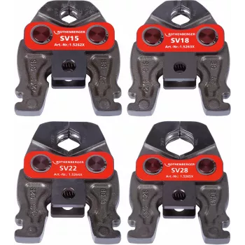 Rothenberger set de mordazas de prensar Compact SV 15-18-22-28 mm, 4 piezas 1000002800