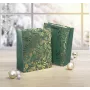 SIGEL GT118 bolsas de regalo, adornos dorados sobre verde, 26 x 32 cm, pack de 5