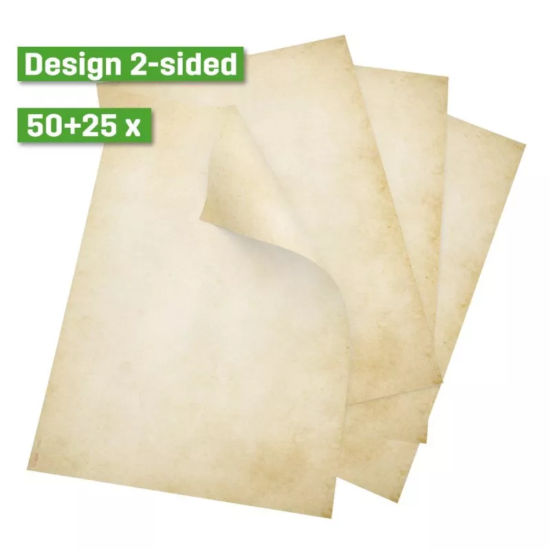 SIGEL DP983 set de papel diseño vintage DIN A4 90 g/m² beige 75 hojas