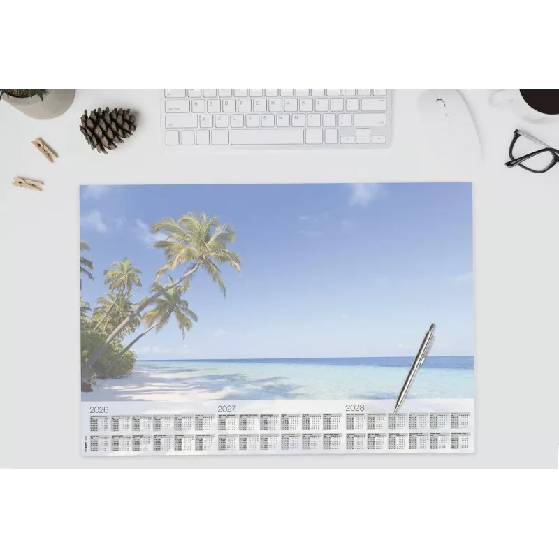 Sigel H6470 tapete de escritorio de papel Palm Beach 59,5 x 41 cm 2026-2028 30 hojas