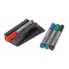 SIGEL BA151 set de accesorios para pizarra blanca, 4 rotuladores borrables en seco, borrador magnético, soporte de rotulador magnético, spray limpiador 50 ml, 10 paños de limpieza, negro