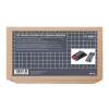 SIGEL BA151 set de accesorios para pizarra blanca, 4 rotuladores borrables en seco, borrador magnético, soporte de rotulador magnético, spray limpiador 50 ml, 10 paños de limpieza, negro