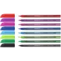 Schneider Vizz M set de bolígrafos de 8 colores diferentes, Medium 0,5 mm, agarre engomado, tecnología Viscoglide 102298