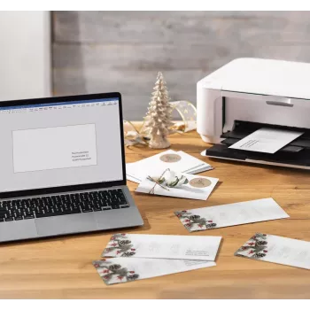 Sigel 50 sobres de Navidad Scandinavian Christmas DIN largo sin ventana