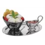 APS Bandeja de servir KAFFEEHAUS, ovalada, acero inoxidable, pulido brillante, borde replegado, 1 ud. (30117)