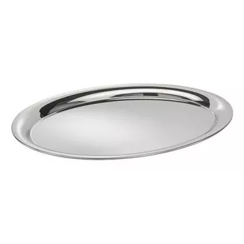 APS Bandeja de servir KAFFEEHAUS, ovalada, acero inoxidable, pulido brillante, borde replegado, 1 ud. (30117)