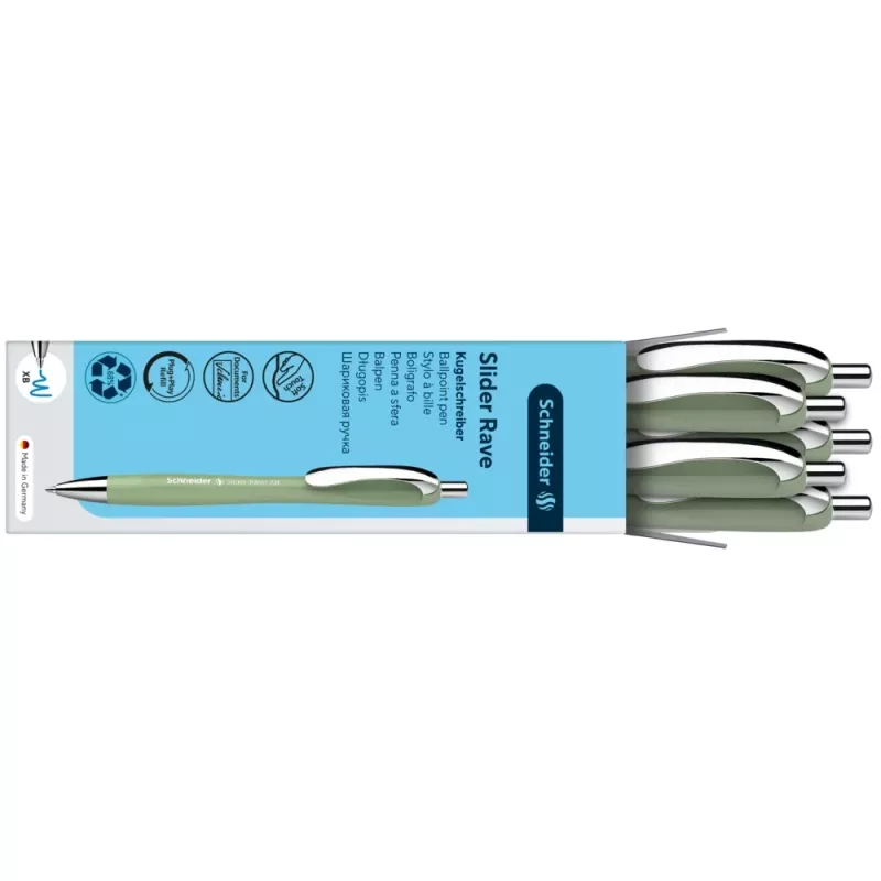 Schneider Slider Rave XB bolígrafo, tinta azul, cuerpo verde 50-132544