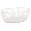 APS SVART Panera ovalada de pan y fruta, blanca, 240 x 190 x 80 mm, metal, no apta para lavavajillas 30428