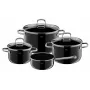 Silit Elegance Line Juego de 4 ollas, Silargan negro, para todo tipo de cocinas, antiarañazos, resistente al calor hasta 250°C 3201019232