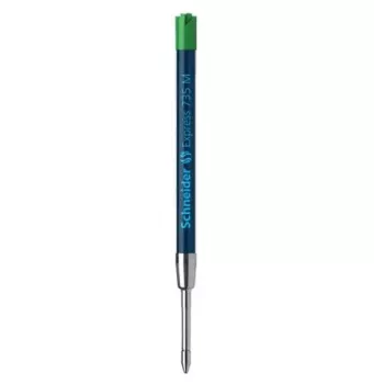 Schneider Express 735 Bolígrafo – tinta verde, acero inoxidable, medio (G2) 50-7364