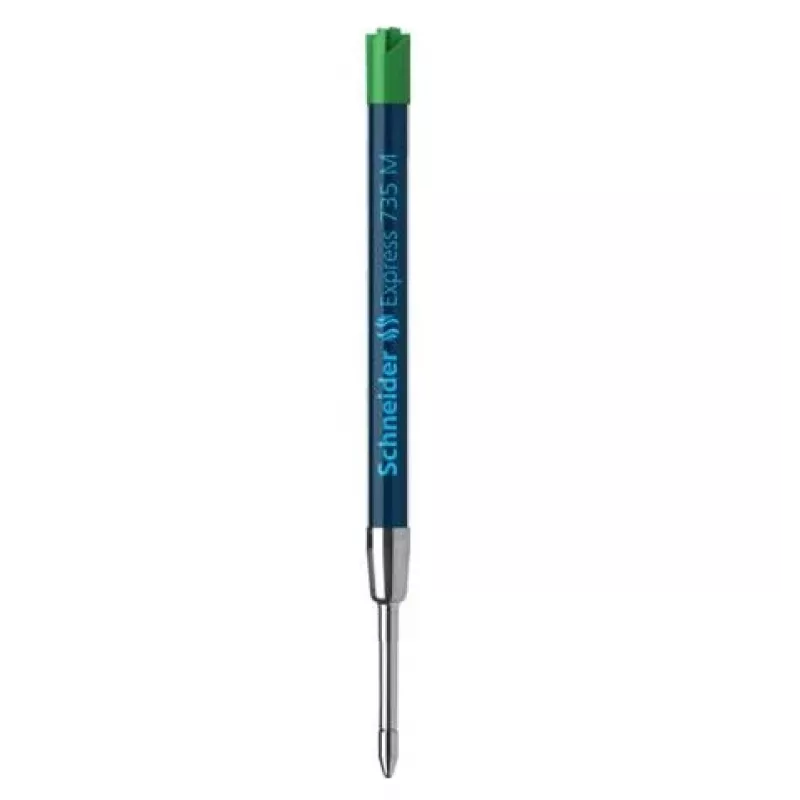 Schneider Express 735 Bolígrafo – tinta verde, acero inoxidable, medio (G2) 50-7364
