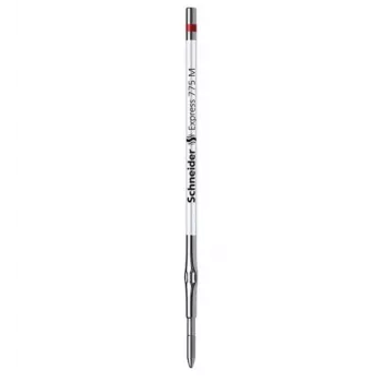 Recambios de bolígrafo Schneider Express 775 rojo medianos, estándar G2, punta de acero inoxidable, carcasa de metal, 20 uds. (50-7762)