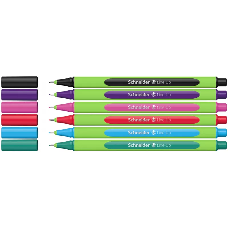 Rotulador fineliner Schneider Line-Up 0,4 mm colores variados, pack de 6 (5+1 gratis) 191086