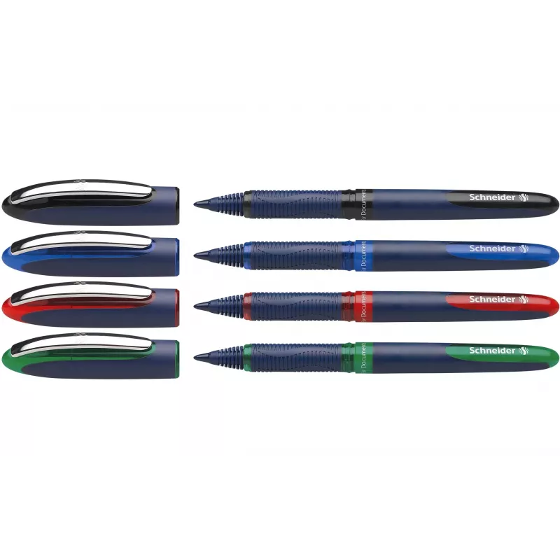Bolígrafo Schneider Edding One Business Stick, negro/azul/verde/rojo, pack de 4 183094