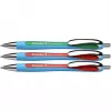 Bolígrafo Schneider Slider Rave pack de 3, tinta azul variada, mediano 1,0 mm, tecnología Viscoglide, zona de agarre de goma ergonómica, clip de metal, recargable 132597