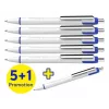 Bolígrafo Schneider Slider Xite pack 5+1, tinta azul, carcasa blanca 133286