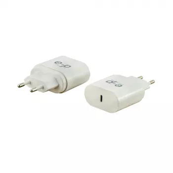 Cargador de pared E+P AC211 1 puerto USB-C 25W USB PD 3.0 PPS blanco