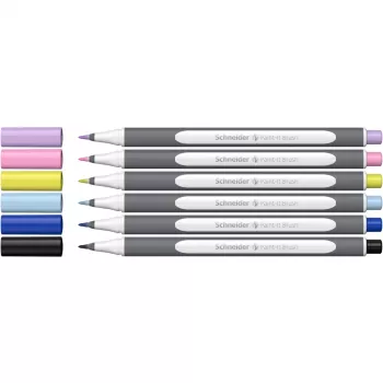 Set de rotuladores Schneider Paint-It 070, 6 colores diferentes, punta redonda 1 mm, tinta base agua, capuchón de seguridad ventilado ML07010502