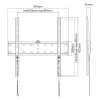 Soporte de pared fijo E+P 400x400 negro WHS105 0005625405
