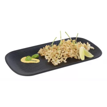 Bandeja APS NERO GN 1/3, 325 x 176 x 25 mm, melamina negra, apilable, apta para lavavajillas 85280