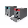 Unidad de cajones DURABLE IDEALBOX PLUS DIN A4 con 7 cajones, gris/rojo 776303