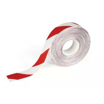 DURABLE DURALINE 50/05 cinta autoadhesiva de señalización para suelo, rojo/blanco, 50 mm x 5 m 1021132