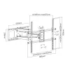 E+P WHS145 soporte de pared Full-Motion para pantallas de 50-90