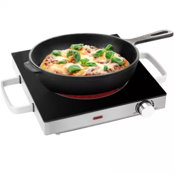 ProfiCook PC-EKP 1210 placa de cocina individual infrarroja, acero inoxidable 501210