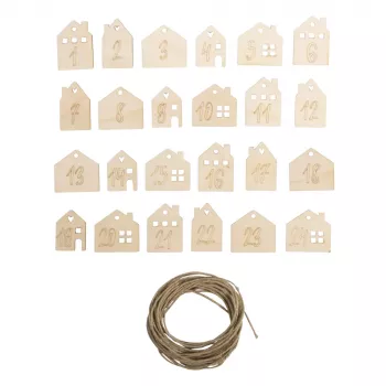 Rayher números para calendario de adviento madera 1-24 natural (46812505)